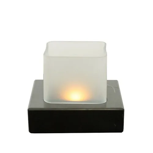 Arte Home Black Square Marble Candle holder