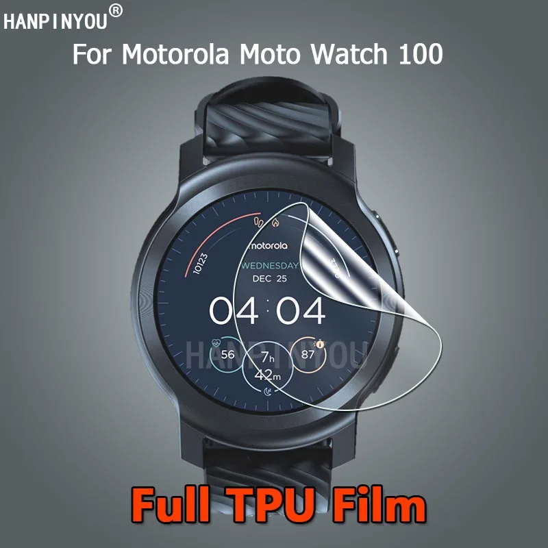 

10Pcs For Motorola Moto Watch 100 1.3" Smartwatch Ultra Clear Slim Soft TPU Hydrogel Film Screen Protector -Not Tempered Glass