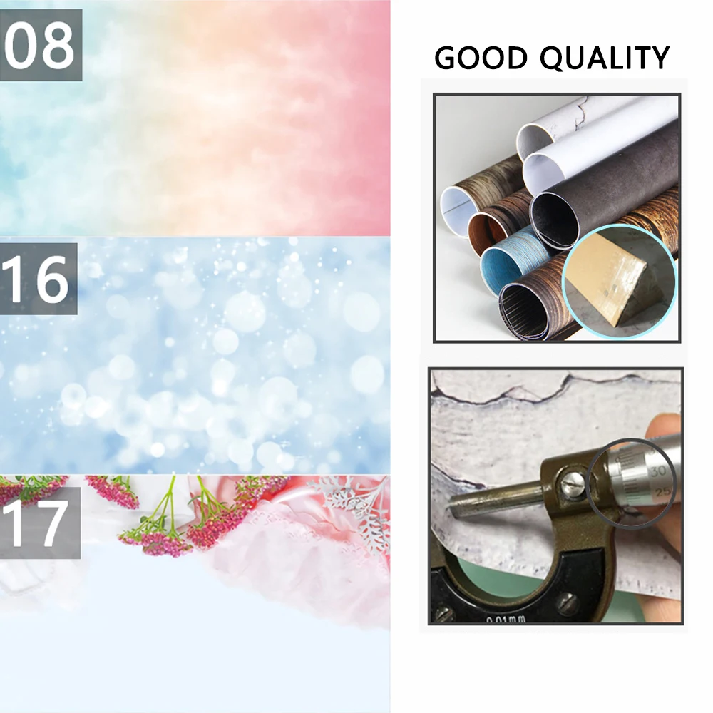 قطعة/المجموعة خلفية للصور 22.44 × 34.25 بوصة ، مجموعة من 3 ، خلفية للطعام على الوجهين للتصوير الفوتوغرافي