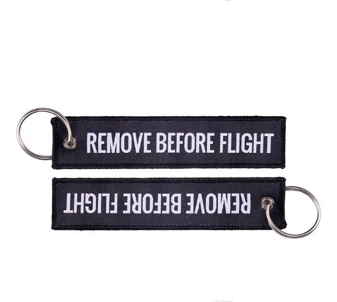 REMOVE BEFORE FLIGHT keychain color air pendant embroidered aviation children adult gift woven keyring commemorative keychain #3