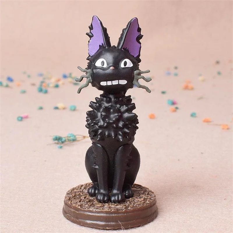 Figurines de dessin animé, chat noir au hasard, 6 sortes d'animaux amusants, modèle de voiture, décoration de maison, cadeau pour petite amie, enfants