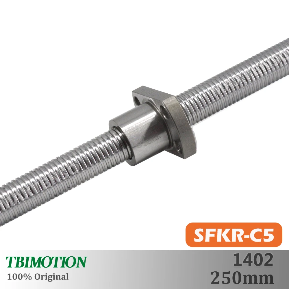 TBI Motion SFK1402 C5 Ground Ball Screw High Precision Mini Ballnut 250mm Flange CNC parts 2mm lead Mini 3d printer Premium