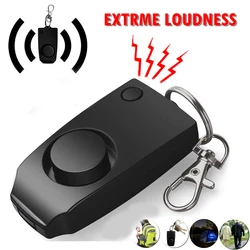 Auto-defesa alarme Keychain para mulheres e meninas, alarme de emergência, alerta anti-lobo, carregando grito, pânico alto, 130DB, criança