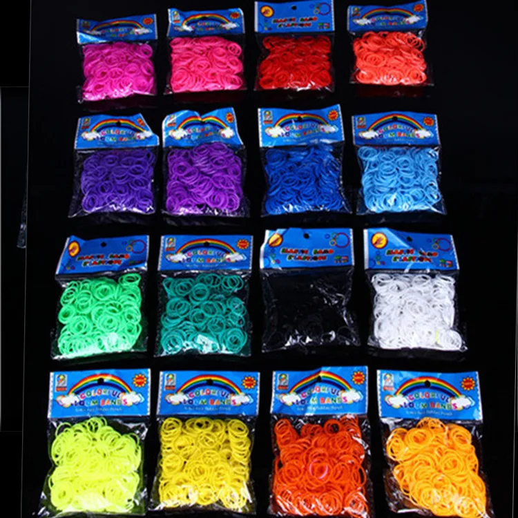 Refill Packing ! Pearl-colored Metallic Rubber Band Loom Bands Weave Bracelet DIY Arts & Crafts,  Toys Accessories