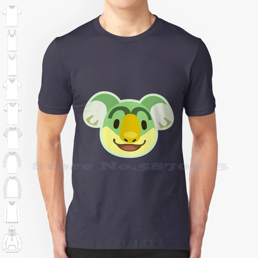 Lyman 100% Cotton T-Shirt Lyman Animal New Horizons Animal New Leaf Acnh Acnl Kola Bear Green Kola Jock Video Games Switch