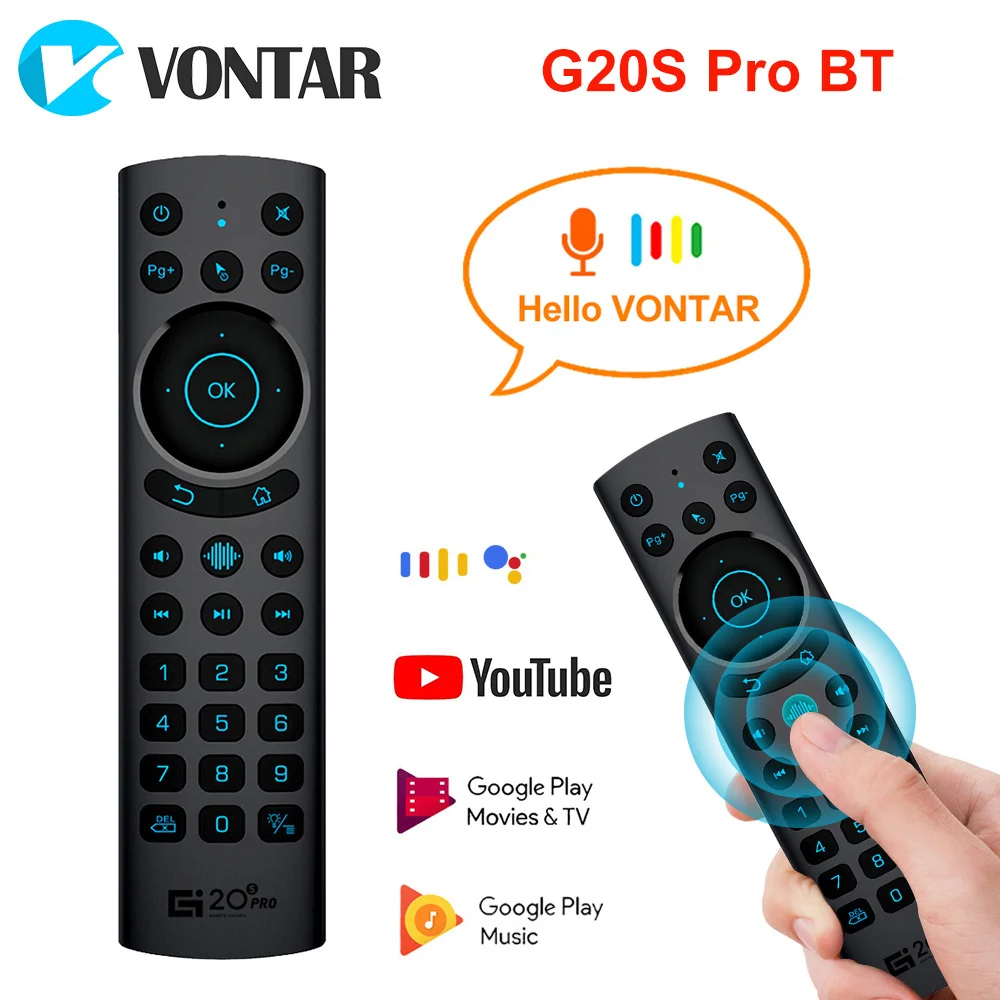 G20S Pro G20BTS Plus Air Mouse G20S z pilotem 2.4G bezprzewodowy Mini klawiatura mikrofonem do TV Box z androidem H96 MAX X96mini PC