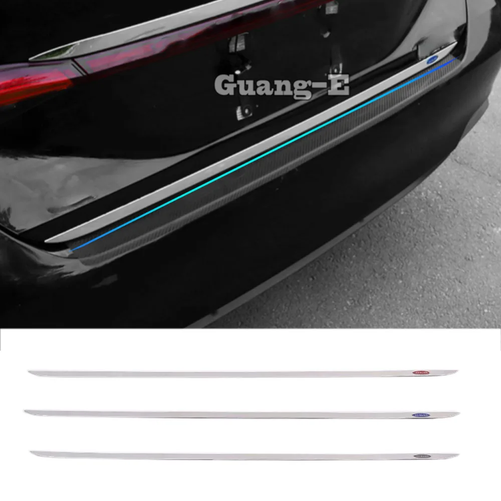 For Toyota Avalon XX50 2018 2019 2020 2021 Car Sticker Cover Trunk Stainless Steel Rear Door Tailgate Frame Plate Trim Lamp 1pcs