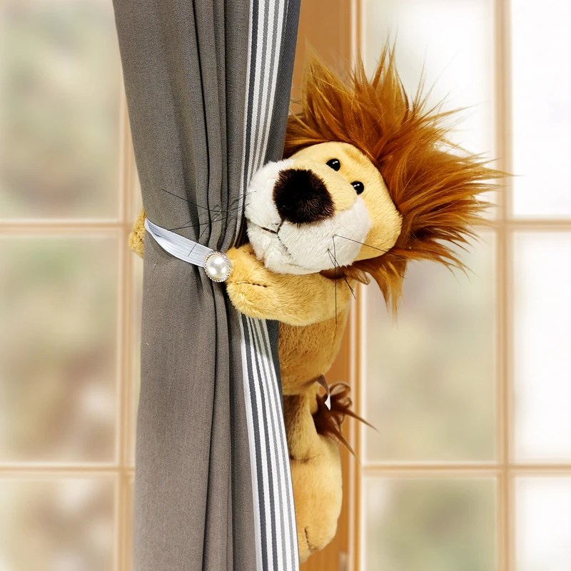 35cm Large Lion Curtain Buckle Strap Holder Tie Backs Children Room Decoration Accessories Holdback Curtain Strap Hook