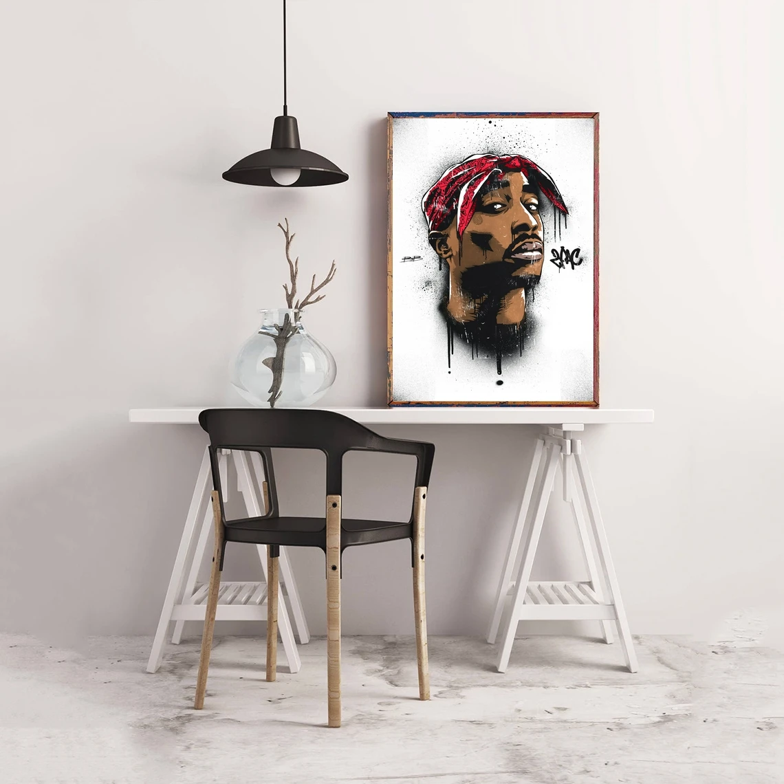 Tupac Shakur 2pac Poster Music Star Singer Hip Hop Rap Canvas Print Wall Painting Home Decoration