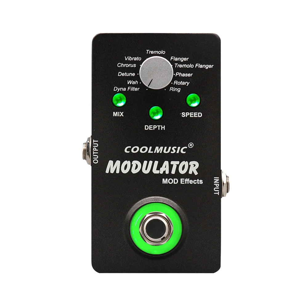 COOLMUSIC Electric Guitar Multieffect Compressor Pedal Digital Modulator Multi Effects Wah Reverb Chorus Flanger Phaser Vibrato