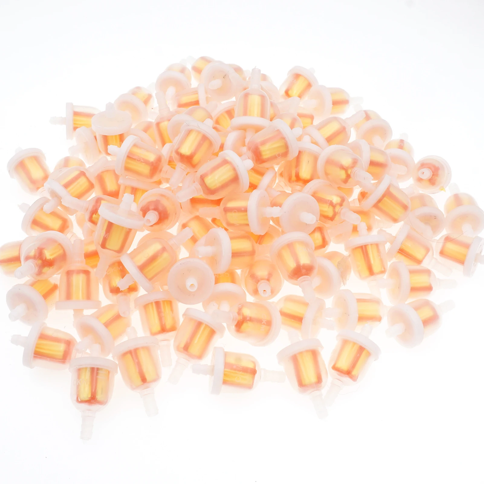 New 100pcs/Lot Inline Plastic Motorcycle Gas Fuel Filter Moped Scooter Go Kart Dirt Bike ATV 50cc 90cc 110cc 150cc 250cc