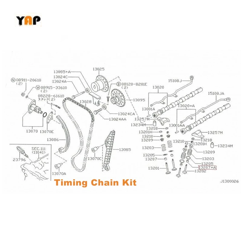 G4KA  G4KC Timing Chain Kits FOR HYUNDAI 2.0L 2.4L L4 24300-25050 2006-2015