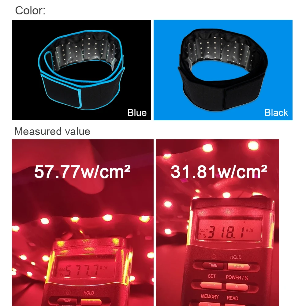 Idea Light-腰の痛みを和らげるための赤と赤外線ライト付きの家庭用療法ベルト,過剰な運動による治療