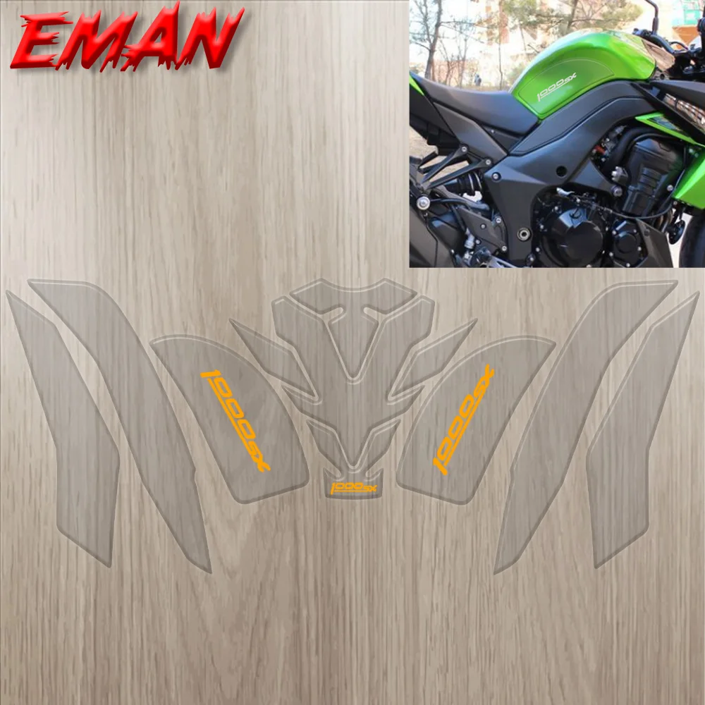 Fits For Kawasaki Z1000SX Z 1000SX Motorcycle 3D Fuel Tank Pad Decal Knee Scratch Protective Stickers Transparent Epoxy