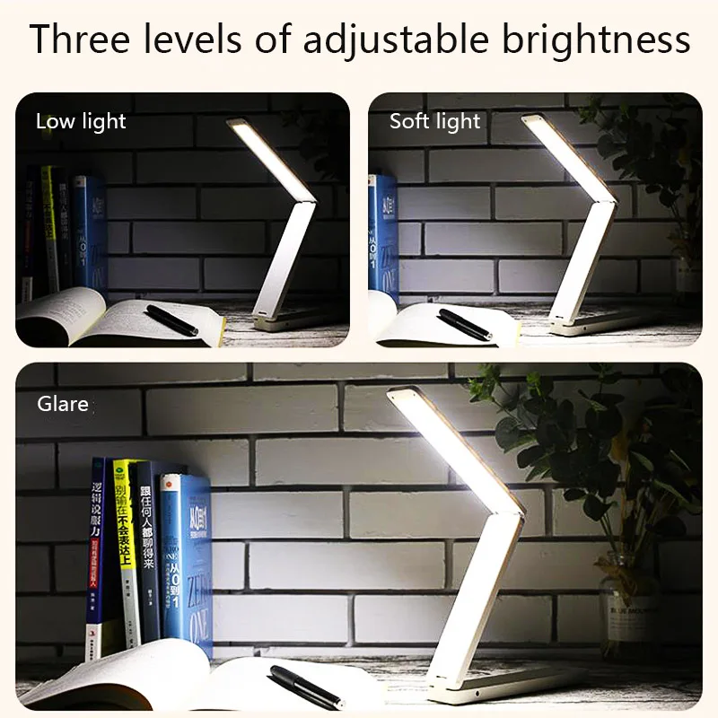 Imagem -04 - Led Desk Lamp Light Iluminação em Três Modos Brilho Usb Sistema de Alimentação Dupla Proteção para os Olhos Aprendizagem Ler Presente d2