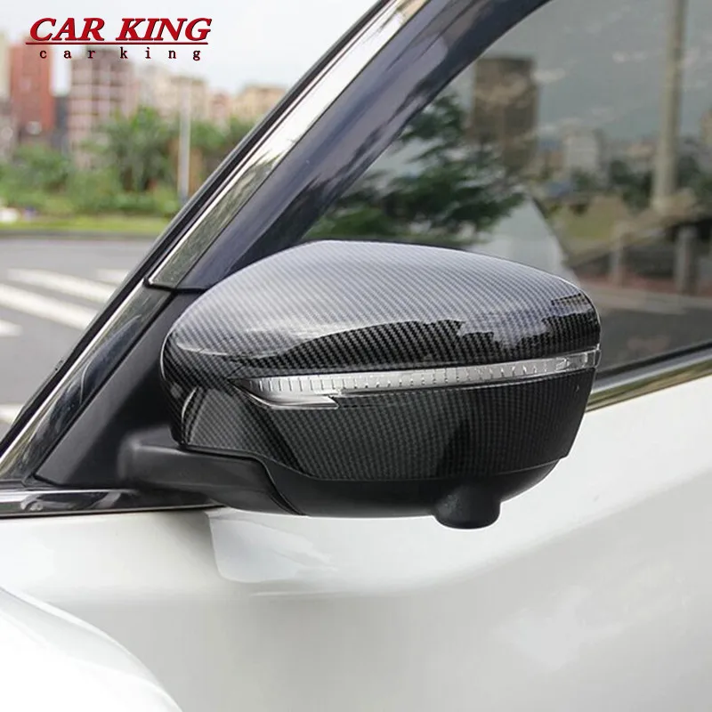 

ABS Carbon fibre Car rearview mirror cover Cover Trim Car Styling Accessories 2pcs/set For Nissan Juke 2014 2015 2016 2017 2018