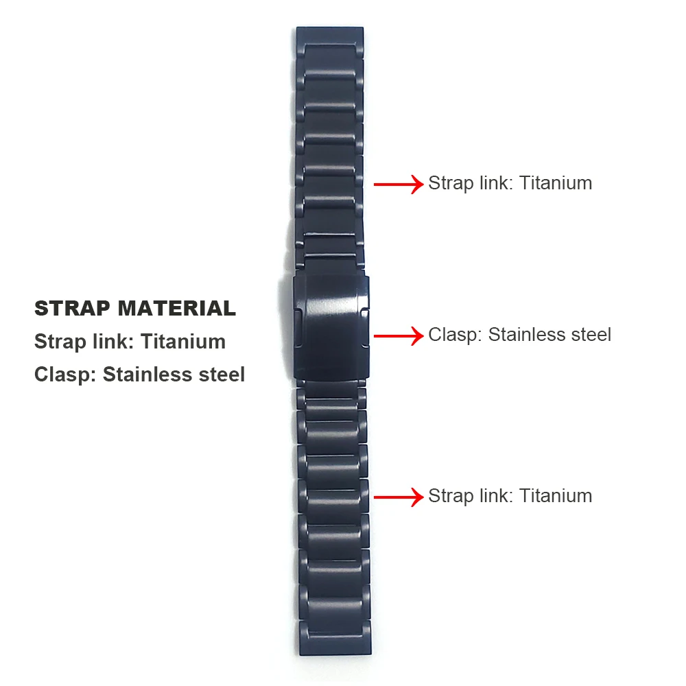 Titanium + Steel Clasp Strap Black/Silver For Mi Xiaomi Watch Color sports edition Band Watchband Bracelet Wristband Accessories