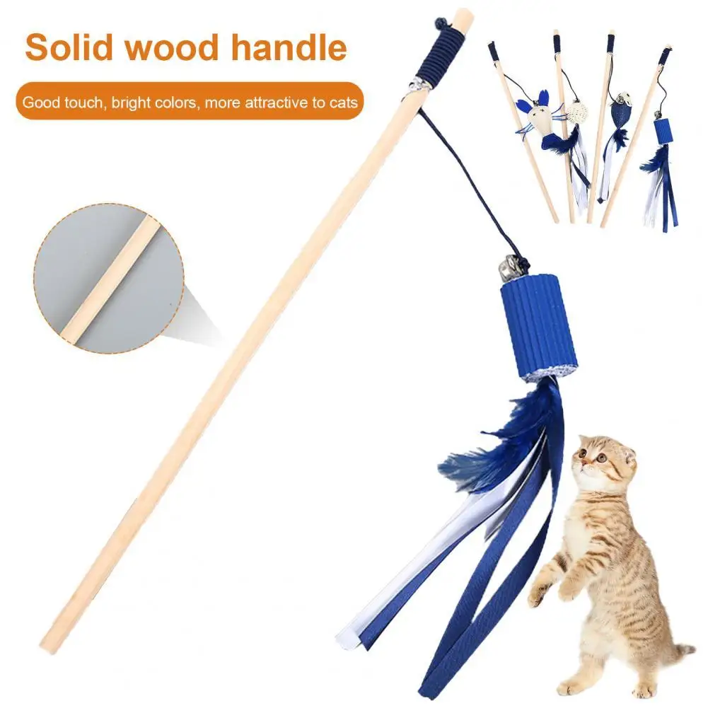 

Lightweight Durable Cat Teaser Wand Toy Portable Cat Teaser Soft Pet Accessories