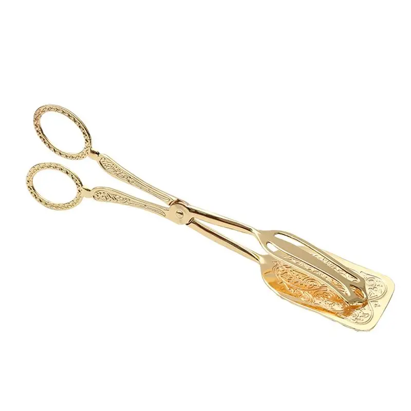 Pinza per alimenti Snack placcato in oro Clip per torta insalata pane pasticceria morsetto cottura Barbecue strumento insalata di frutta Clip per