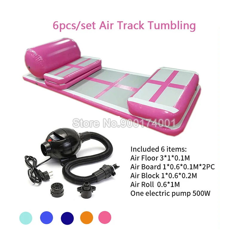 Inflatable Gymnastics Tumbling Mat Air Tumbling Track Set Air Floor Mat Inflatable Air Track For Home/Cheerleading