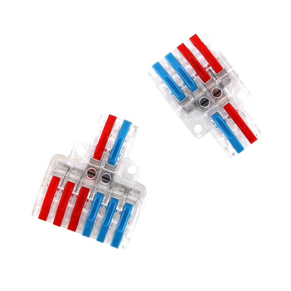 New Type SPL-42 62 Wire Connector 2 In 4/6 Out Wire Splitter Terminal Electrico Block Compact Wiring Splicing Conector Eletrico