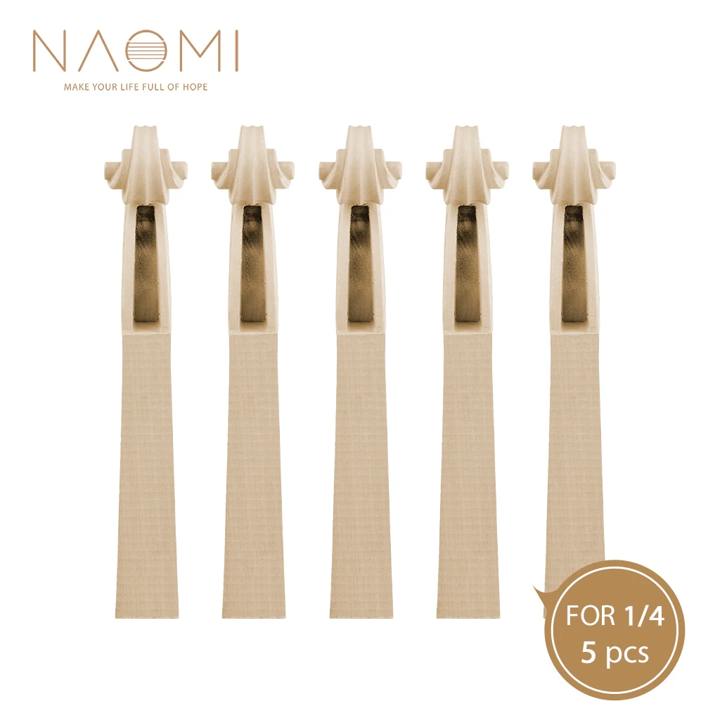 

NAOMI 5pcs/1set Violin Neck Head Maple Violin Accessories Musical Instrument Accessories For 1/4 Violin Luthier Tools