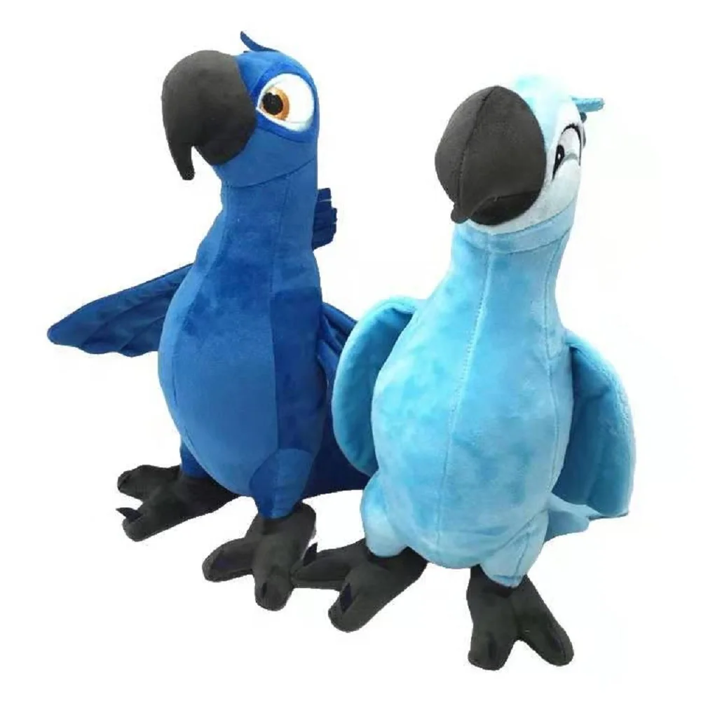

2pcs/Lot Movie Rio 2 Macaw Plush Toys Cute Blue Parrot Bird Blu & Jewel Stuffed Dolls for Children Birthday Christmas Gifts