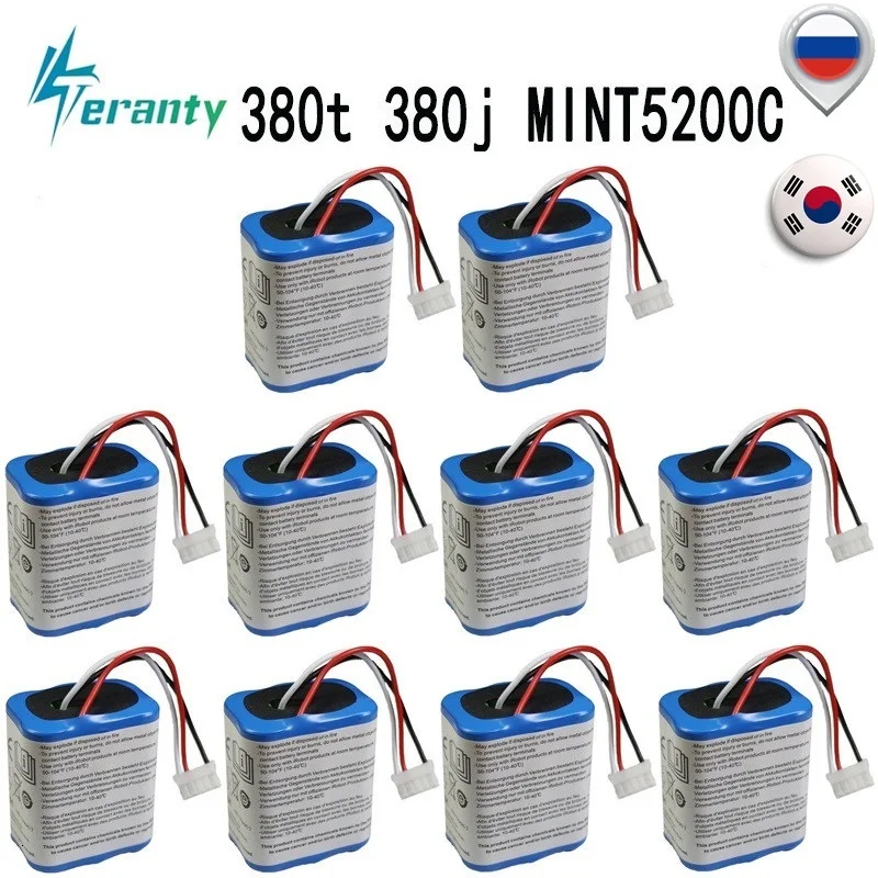 Original 7.2V 2500mAh Battery for iRobot Roomba Braava 380 380T Mint 5200c Ni-MH 2500mAh 2.5Ah 7.2v Rechargeable battery 1Pcs