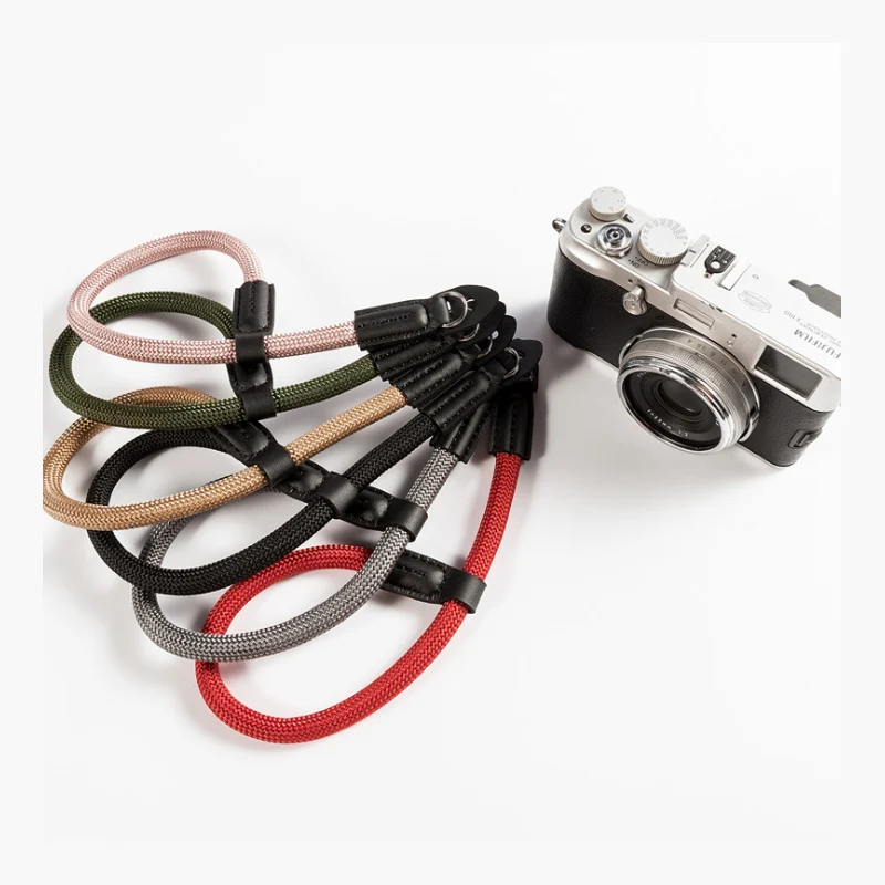 حزام يد يدوي من النايلون لكاميرا رقمية لايكا M10 Q QP ، CL Canon G7XIII M6II G5X2 M200 R50 R7 سوار معصم مضفر