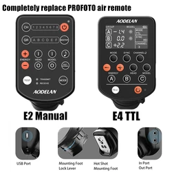 AODELAN E4 E2 Wireless Flash Trigger Fernbedienung Luft Sync Control Für Profoto A1 A1X B1X B2 B10 D1 Pro-10; ersetzt Profoto Air TTL