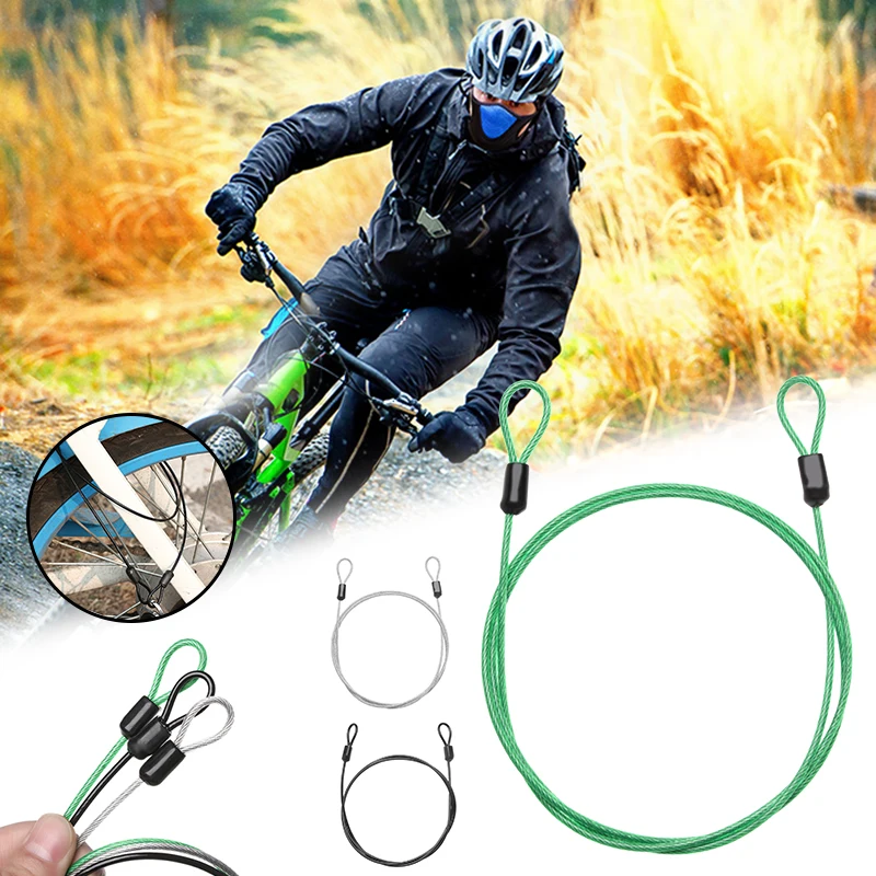 1Pcs Security Bicycle Wire Rope Metal Lock Strong Braided Steel Cable Wire Rope Bike Lock Motorcycles Scooter Chain Outdoor