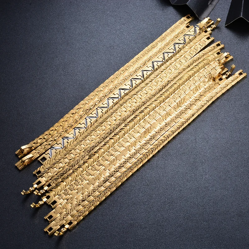 Wando 0.7CM szerokości i 19.5 długi złoty kolorowa bransoletka dla mężczyzn kobiety luksusowa bransoletka biżuteria ślubna bransoletki bangle Party prezent