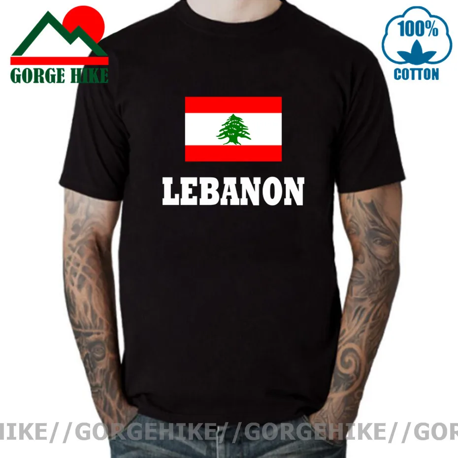 GorgeHike Trend Man T Shirt Men Lebanon Flag T shirt Fashion Brand Clothing Clothes Men & Women Unisex Short Sleeve Mans T-shirt