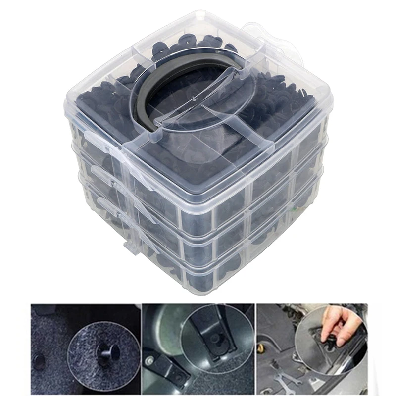 300 stücke 620 stücke Auto Befestigungs clip gemischte Kunststoff befestigungen Kit Auto Tür verkleidung Halter Push Motor abdeckung Kotflügel Niet clips – Detail 3