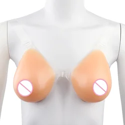 SBT Tear Drop Shape Transgender Silicone Breast Forms with Transparent Straps 400-1600gpair