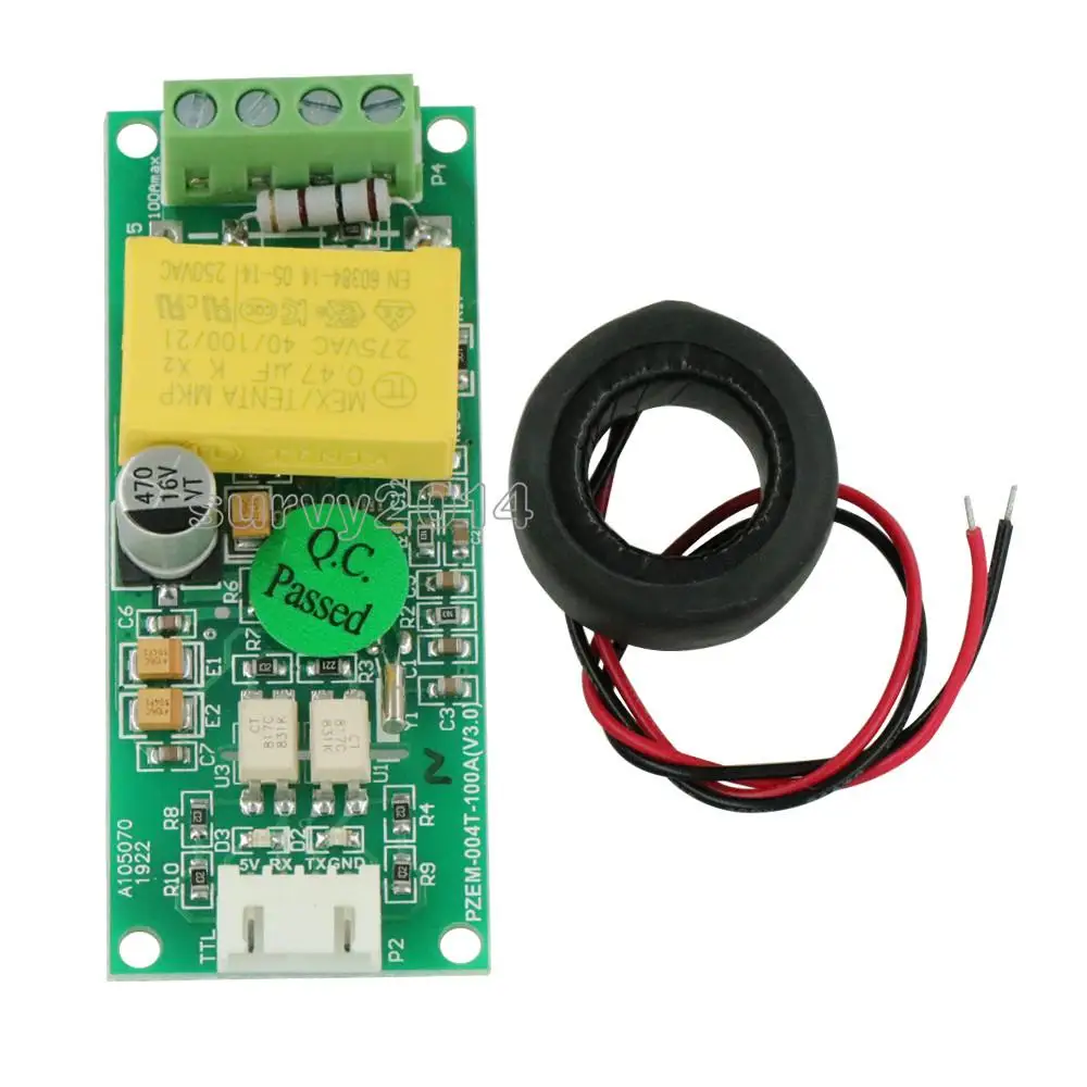 Modulo di prova corrente di Amp di Volt di potenza di Watt del tester multifunzionale di Digital di ca PZEM-004T per Arduino TTL COM2 \\ COM3 \\ COM4