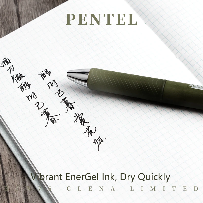 Vintage Edition! Japanese Pentel EnerGel Cafe De Clena Gel Pen 0.5mm Black Ink Fast Dry Water Proof Pens School Writing Supplies