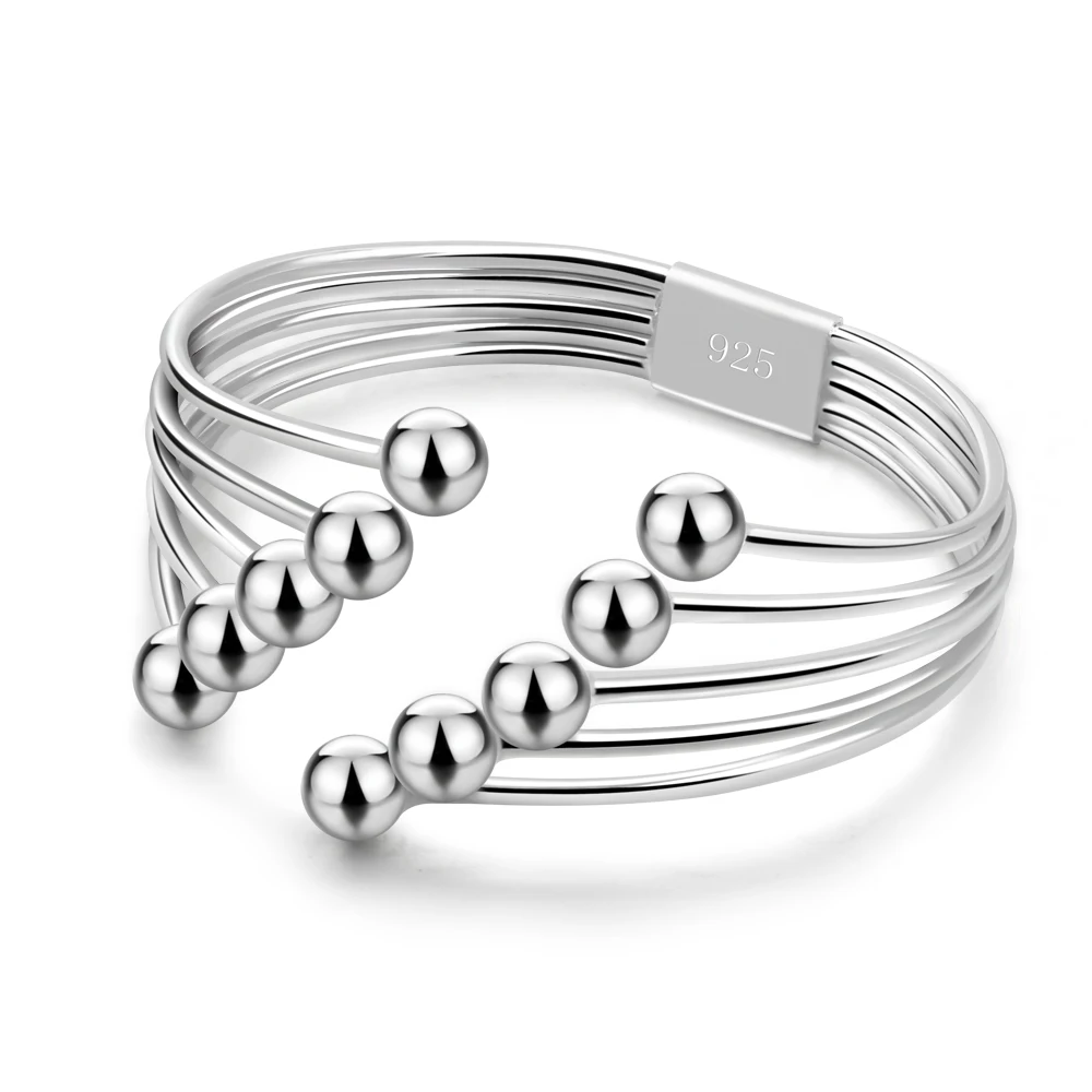 

Винтажный браслет-манжета из стерлингового серебра 925 пробы для женщин, массивный толстый браслет-цепочка, модный аксессуар