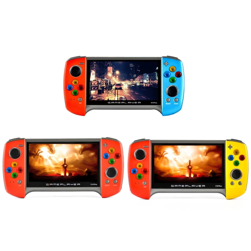 

2021 New X19 Plus Handheld Game Console 5.1 Inch Large Screen 1000 Classic Games