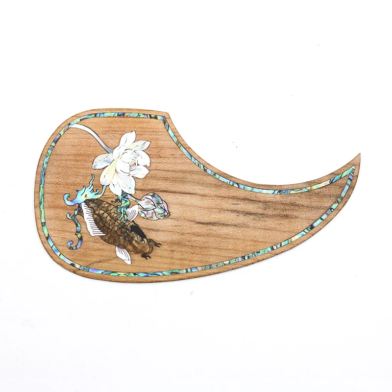 Acoustic Guitar Pickguard Maple inlaid with shell  Pattern Decorated Self-adhesive Pick Guard Sticker for Guitar Acc