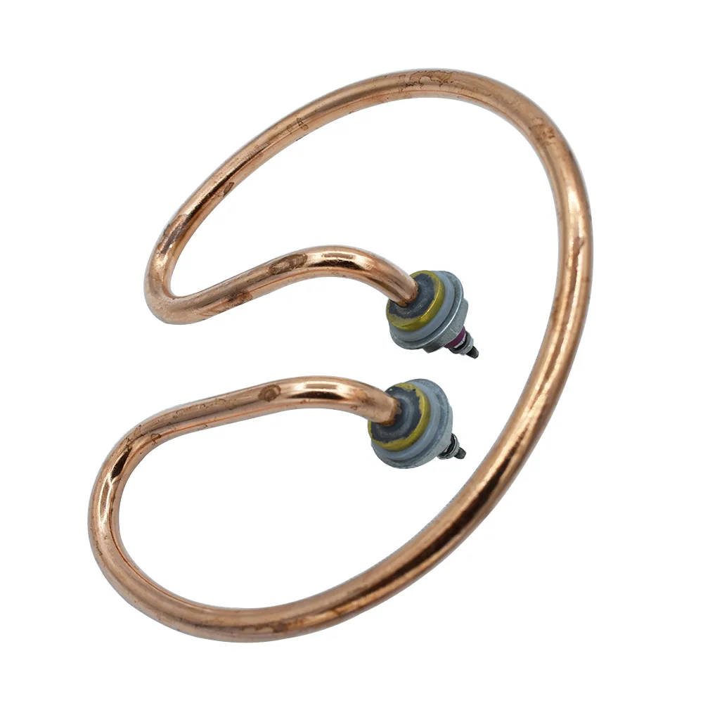 M16 Thread Red Copper Water Heating Element 10mm Tube Diameter Electric Tube Heater for Open Bucket Pipe 220V 2KW/2.5KW/3KW