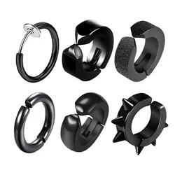 1 Pcs Stainless Steel Ear Clip Earrings For Women/Men Fashion No Ear Hole Earring Trendy Simple Style Boys and Girls Best Gifts
