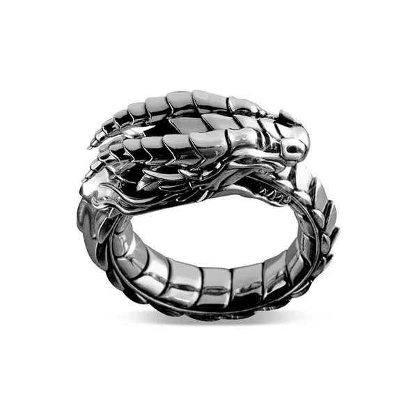 New Arrival Men\'s Ring Norwegian Mythology Fashion Dragon Shape Punk Ethnic Gift Ring Luxury Jewelry for Men Wholesale Trend