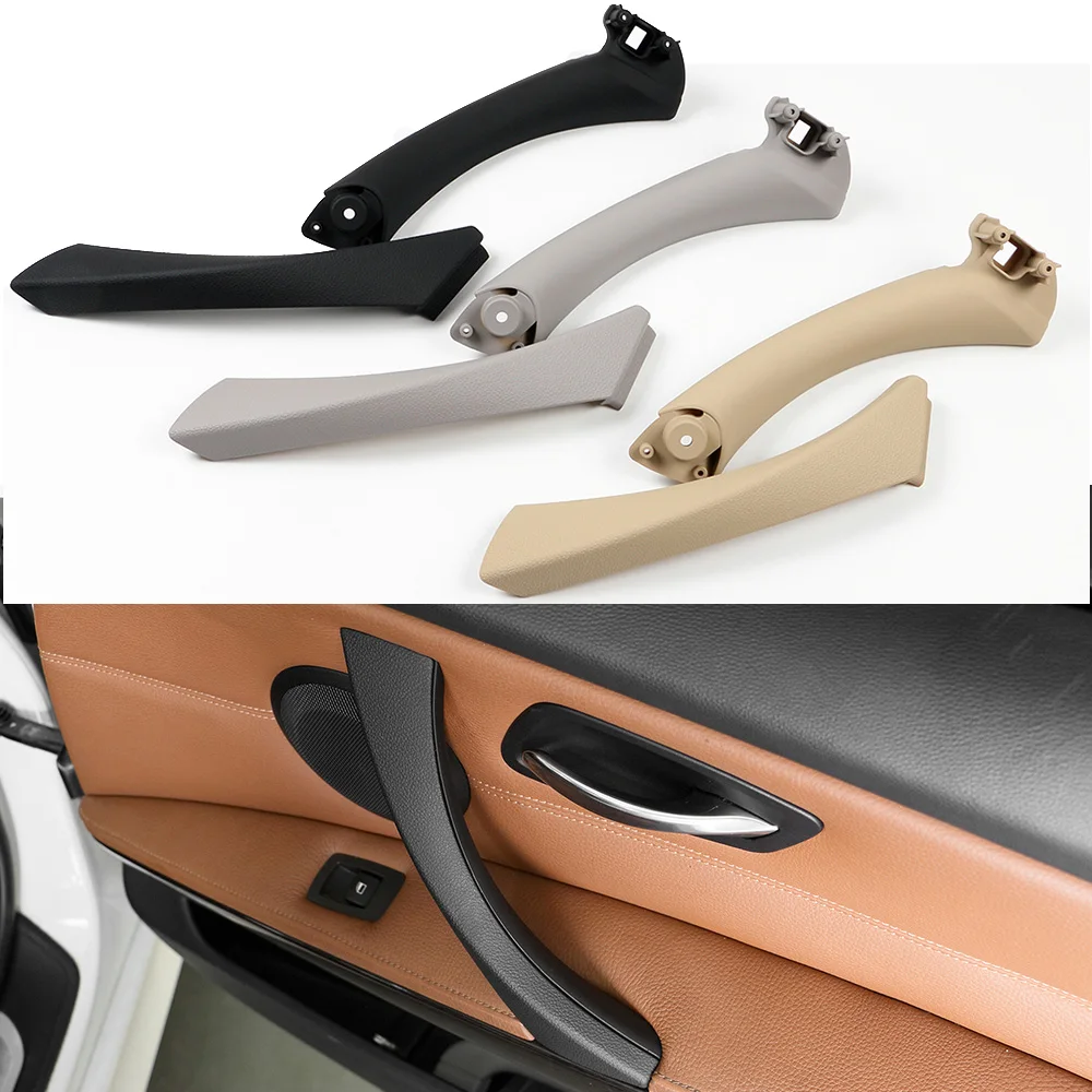 3PCS Left Rudder Car Passenger Door Handle Inner Armrest Panel Pull For BMW 3 Series E90 E91 328 330 335