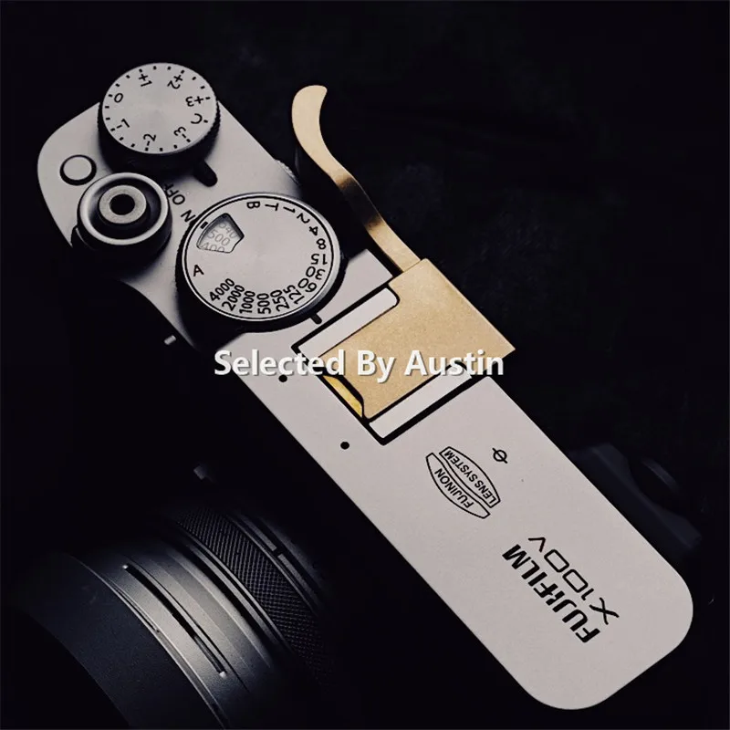 Brass Thumb Rest Thumb Grip For Fuji X100V Fujifilm X 100V Hot Shoe Cover