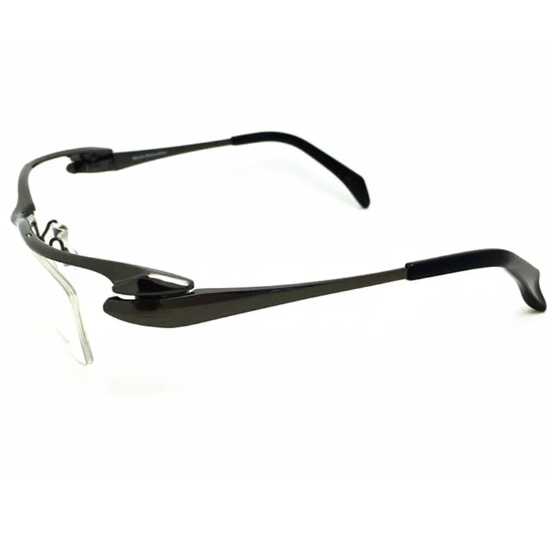 Luxury Pure Titanium Black Reading Glasses Half Rimless +50 +75 +100 +125 +150 +175 +200 +250 +3 +350 +375 +400 +425 +450 +475