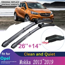 Car Wiper Blades Windshield for Opel Mokka 2013~2019 Front Windscreen Wipers Vauxhall Mokka X 2014 2015 2016 2017 2018 Car Goods