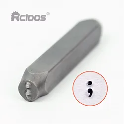 RCIDOS 6MM średnik Design biżuteria metalowa znaczki, flash star DIY bransoletka/biżuteria symbole stalowy stempel