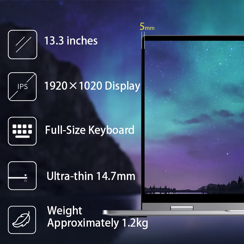 VAT FREE BMAX Y13 360°13.3 inch Notebook Windows11 Laptop 8GB LPDDR4 256GB SSD 1920*1080 IPS Intel N4120 touch screen laptops