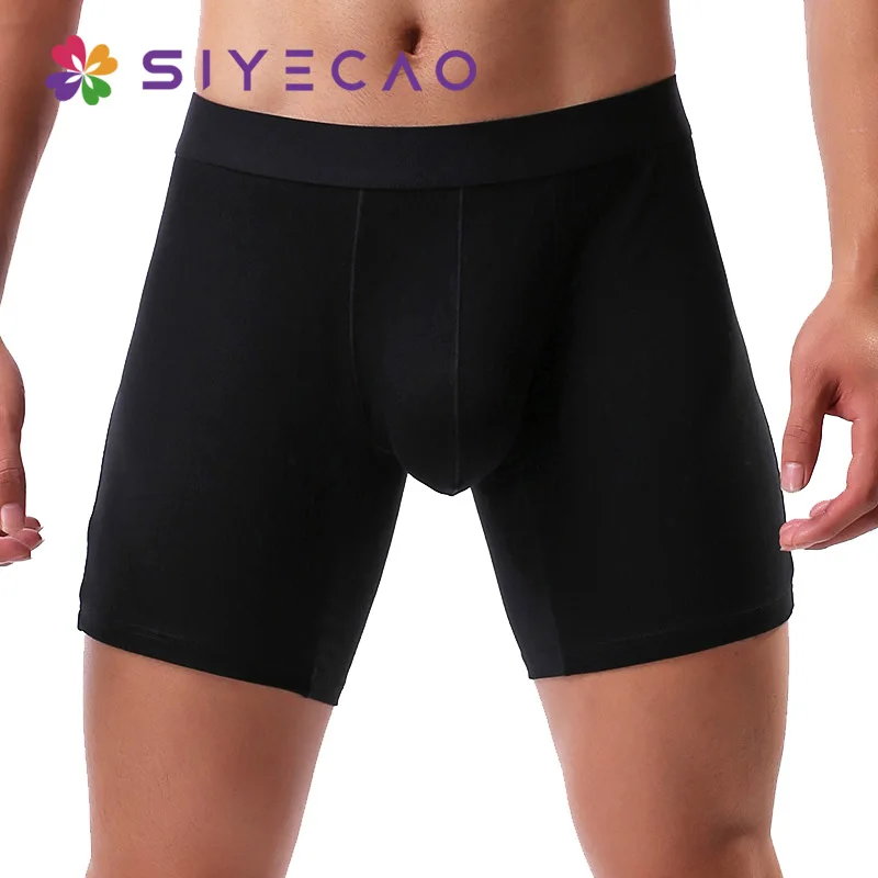 1 Pcs Long Boxers Men Boxer For Men Cotton Soft Breathable Mens Underwear Men Boxershorts Male U Convex Calzoncillo S M L XL